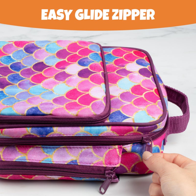 Bentology Insulated Lunch Box w Snack Pocket and Water Bottle Holder - Boys Girls and Kid's Lunchbox Tote Keeps Food Hotter or Colder Longer - Bag Fits Most Bento Boxes and Containers - Image 5